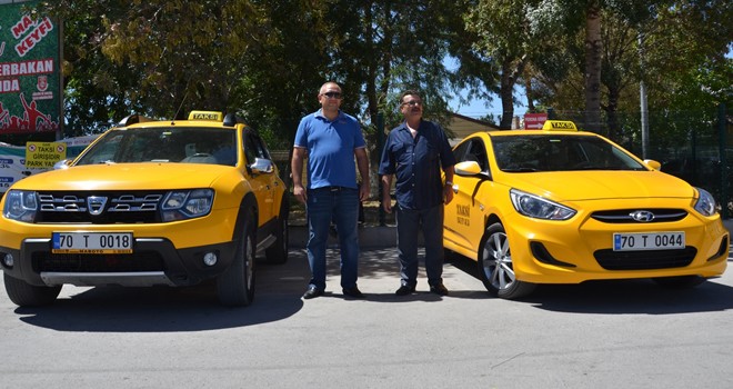 Karaman'da taksicilerden dolar kampanyası