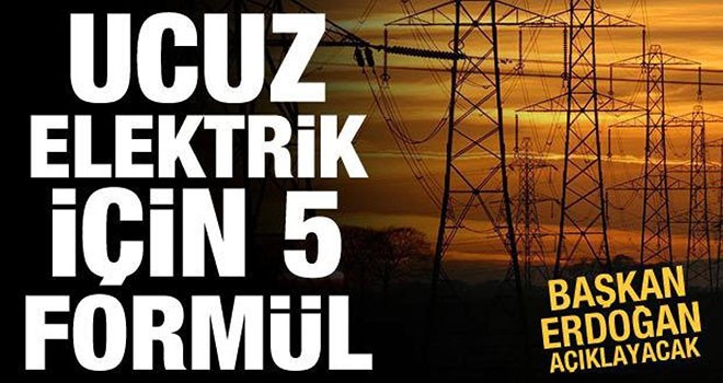 Elektrik faturalarını indirecek 5 formül! Erdoğan açıklayacak