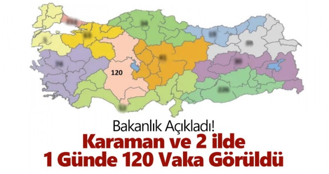 Karaman ve 2 ilde 1 Günde 120 Vaka Görüldü