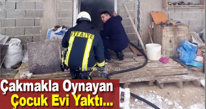 Karaman'da ev yangını