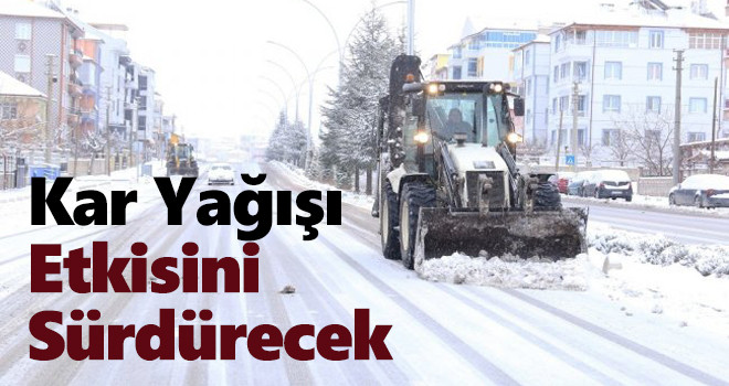 Karaman ve Konya'da kar yağışı etkisini sürdürecek