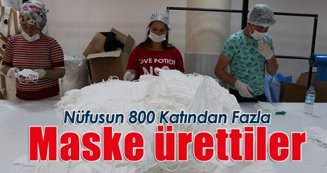 2500 nüfuslu beldede 2 milyondan fazla maske üretildi