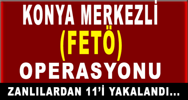 Konya merkezli 7 ilde FETÖ'ye yönelik Operasyon
