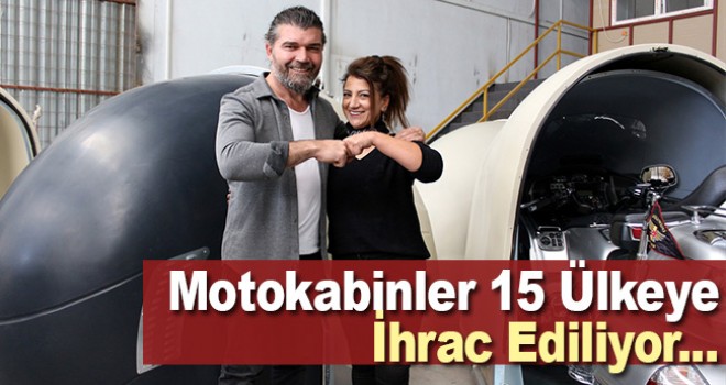 Salyangozdan esinlenerek yaptıkları motokabinleri 15 ülkeye ihraç ediyorlar