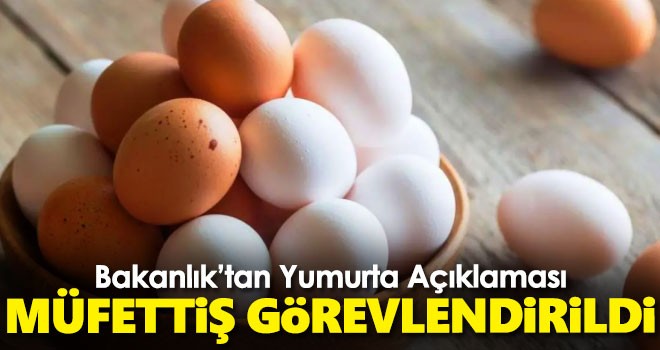 Bakanlıktan Yumurta Açıklaması! Müfettiş Görevlendirildi