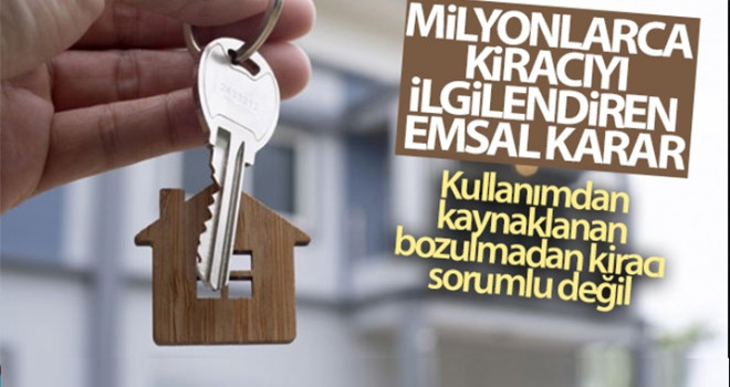 Milyonlarca kiracıyı ilgilendiren emsal karar