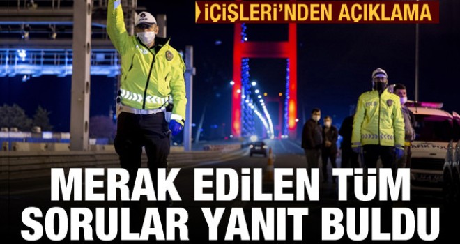 'Yılbaşı kısıtlamaları'na ilişkin merak edilen sorular yanıt buldu