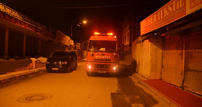 Evin bacasında çıkan yangın söndürüldü