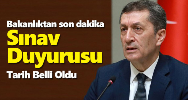 Milli Eğitim Bakanlığı'ndan son dakika sınav duyurusu! Tarih açıklandı