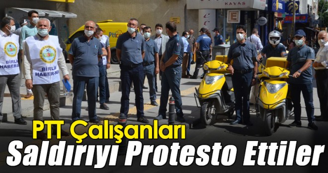 PTT çalışanları, postacıya yapılan saldırıyı protesto etti