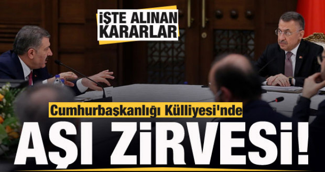 Cumhurbaşkanlığı'nda koronavirüs toplantısı! İşte alınan kararlar