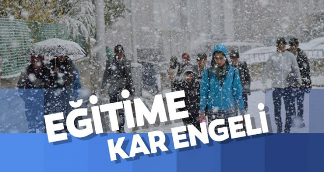 Konya'nın 21 ilçesinde kar yağışı nedeniyle yüz yüze eğitime ara verildi