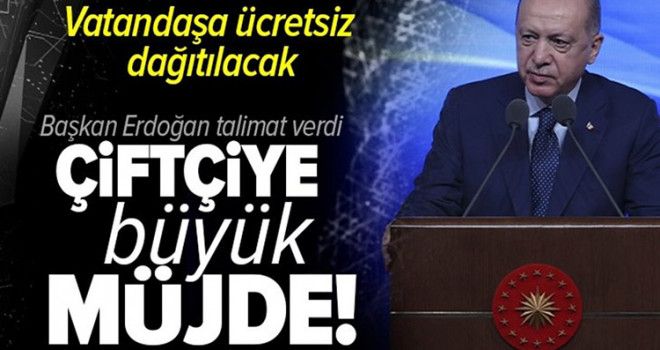 Cumhurbaşkanı Erdoğan'dan çiftçiye destek talimatı