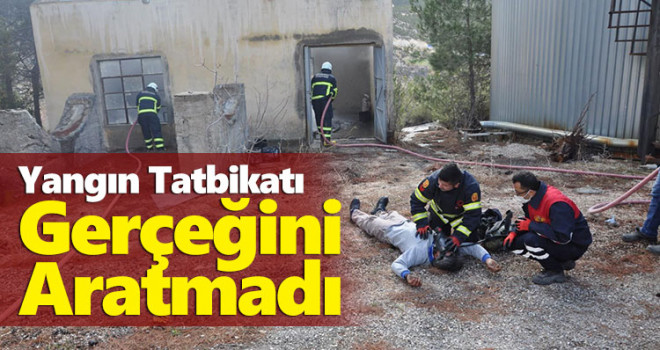 Ermenek Belediyesi'nden Yangın Tatbikatı