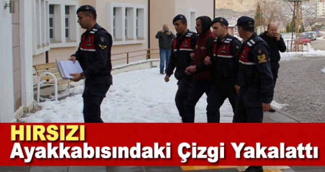 Hırsızlık zanlısı ayakkabısındaki çizgiden yakalandı