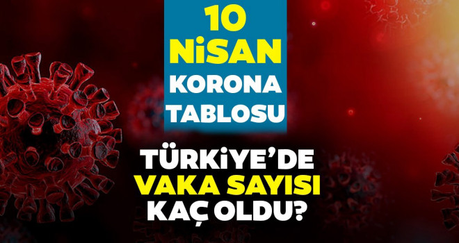 10 Nisan Koronavirüs Tablosu! Sayılar Rekor Seviyede