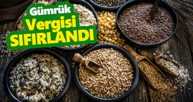 Arpa, buğday ve mısırda gümrük vergisi sıfırlandı