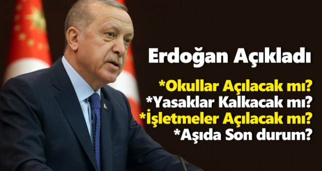 Kabine Toplantısı Sonrası Erdoğan'dan Son Dakika Açıklamalar.