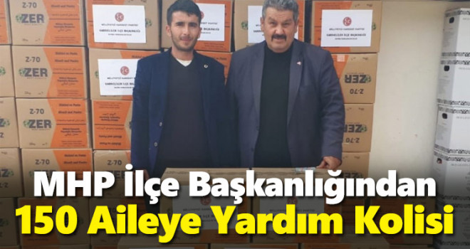 Sarıveliler MHP’den 150 aileye yardım kolisi
