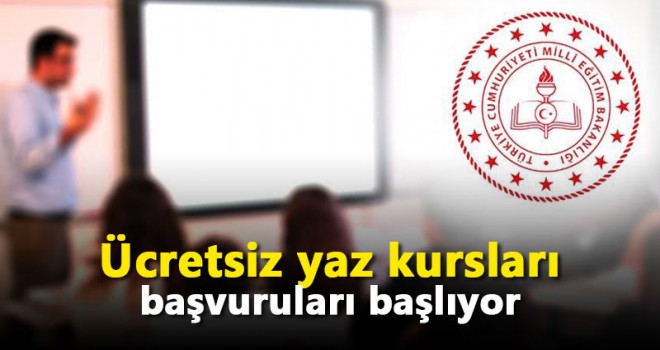 Yaz dönemi destekleme kursu için başvurular başlıyor