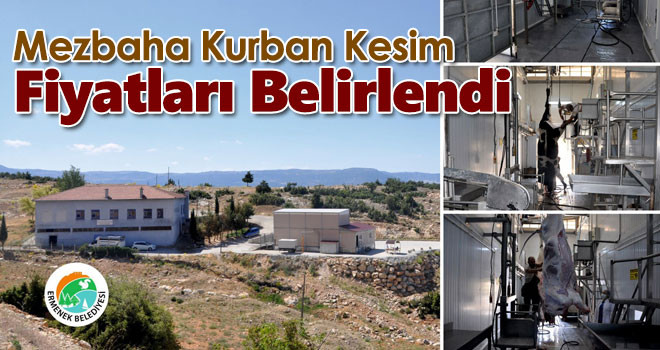 Mezbaha Kurban Kesim Fiyatları Belirlendi