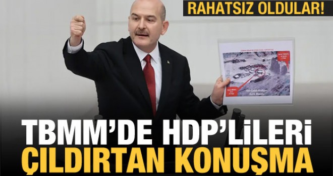Bakan Soylu'dan TBMM'de HDP'lileri çıldırtan konuşma!