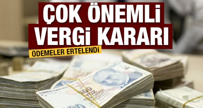Pandemi nedeniyle kapatılan iş yerleri için vergi kararı