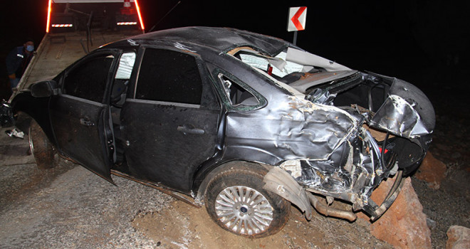 Konya'da otomobil şarampole düştü: 2 yaralı