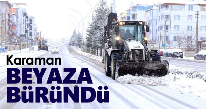 Karaman'da Kar Yağışı