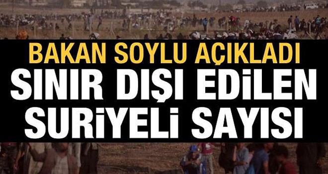 Bakan Soylu, sınır dışı edilen Suriyeli sayısını açıkladı