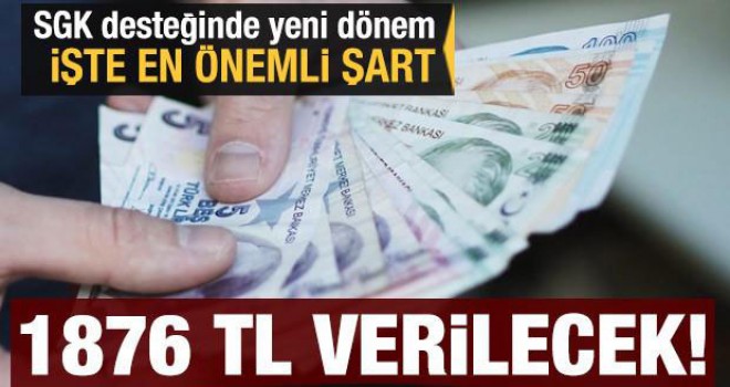 Çalışana SGK desteğinde yeni dönem: 1876 TL'ye kadar katkı