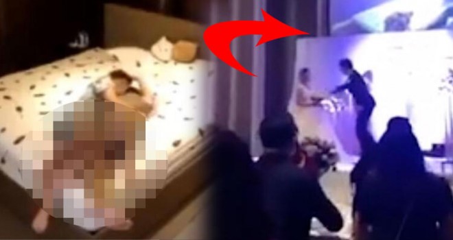 Eniştesiyle aldattı, damat görüntülerini düğünde dev ekrana yansıttı