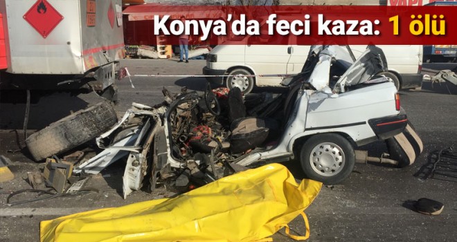 Tankere çarpan otomobilin sürücüsü hayatını kaybetti