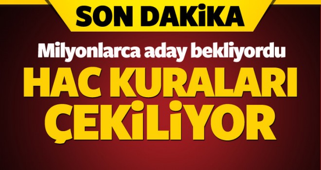 Hac Kuraları Çekiliyor