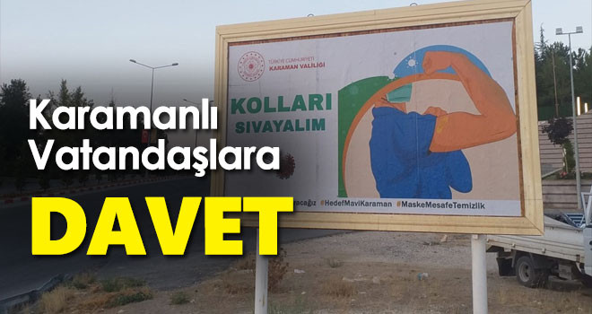 Karaman'da bilboardlardan'Aşı olun' çağrısı