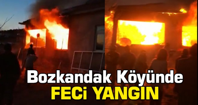 Bozkandak Köyünde Feci Yangın