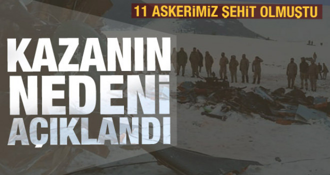 Bitlis'teki helikopter kazasının nedeni açıklandı
