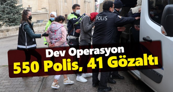 Karaman'da 550 polisle organize suç örgütü operasyonu