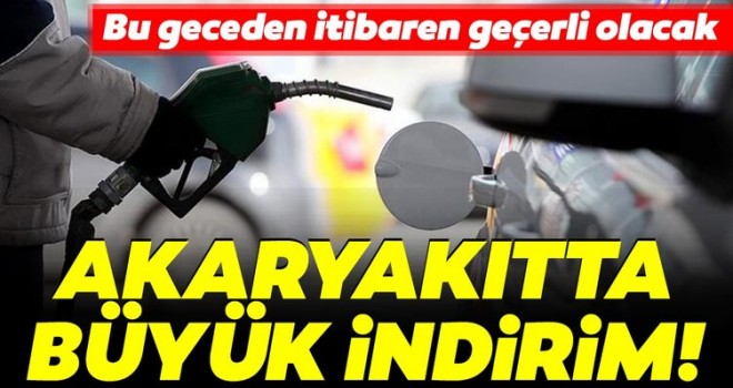 Benzine indirim geliyor