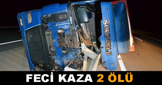 Bariyerler devrilen TIR'ın kabinine ok gibi saplandı