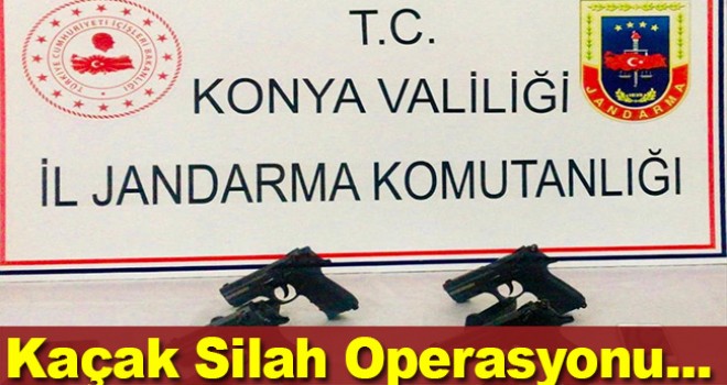 Beyşehir'de kaçak silah operasyonu