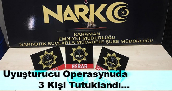 Karamanda uyuşturucu operasyonu