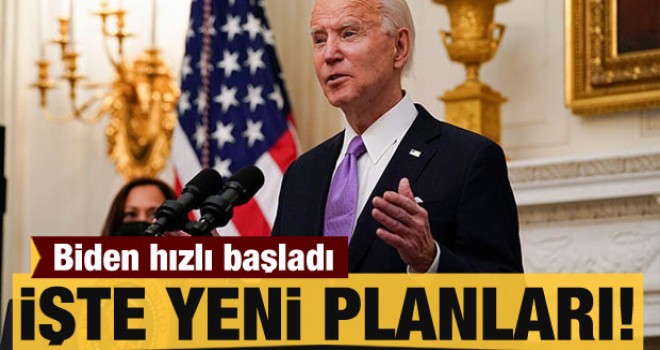Biden'ın görevdeki ilk gününde gündemi Kovid-19'la mücadele oldu