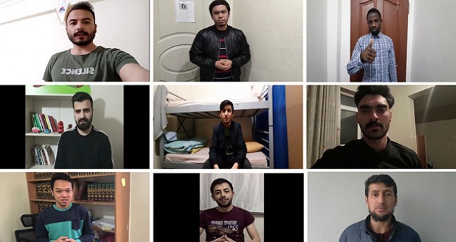 Yabancı Uyruklu Öğrencilerden Evde Kalın Mesajı