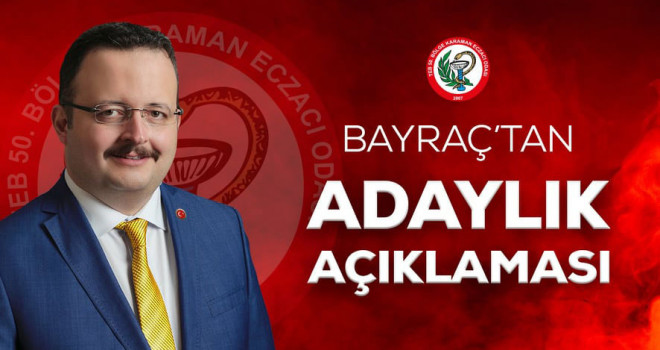 Bayraç açıkladı: Karaman Eczacı Odası Başkanlığına aday olacak mı?