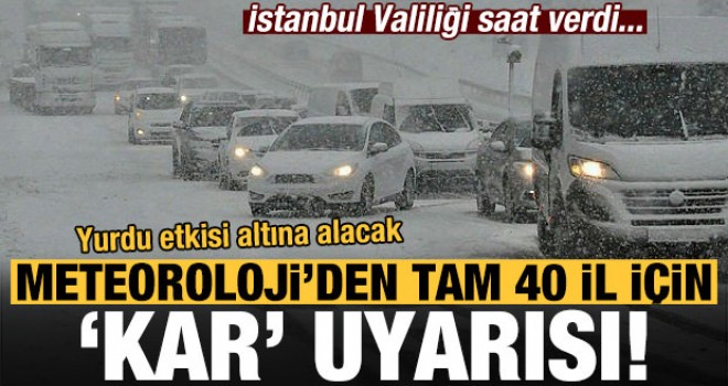 Meteoroloji'den tam 40 il için kar uyarısı! Tek tek açıklandı