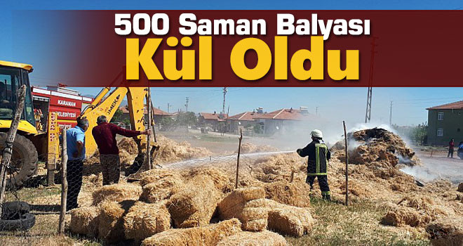 Esentepe'de 500 saman balyası yandı
