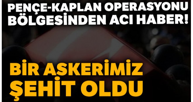Pençe Kaplan Operasyonunda 1 Askerimiz Şehit Oldu