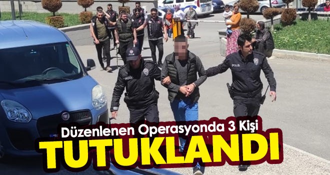 Karaman'da uyuşturucu operasyonunda 3 şüpheli tutuklandı