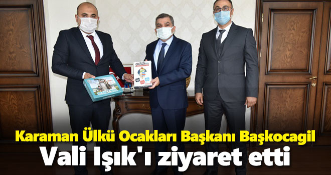 Karaman Ülkü Ocakları Başkanı Başkocagil Vali Işık'ı ziyaret etti